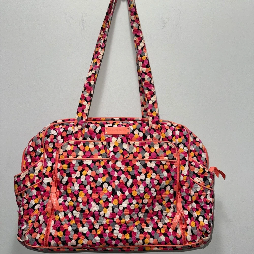 Vera Bradley Stroll Around Diaper Bag Pixie Confetti Quilted Tote